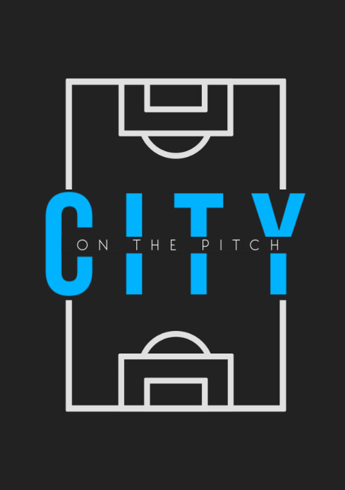 Blue City On The Pitch A4 template