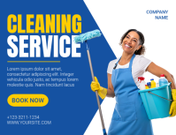 Blue Cleaning Service Flyer template