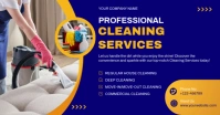 Blue Cleaning Services Company Ad Facebook Shared Image template