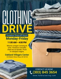 Blue Clothing Drive Flyer (us Letter) template