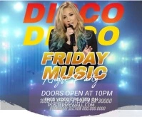 Blue Club Dj Party Medium Rectangle Middelgrote rechthoek template
