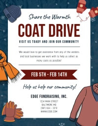 Blue Coat Drive Fundraising Flyer template