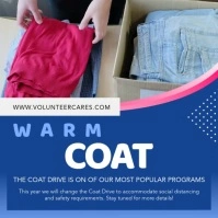 Blue Coat Drive Square Video Persegi (1:1) template