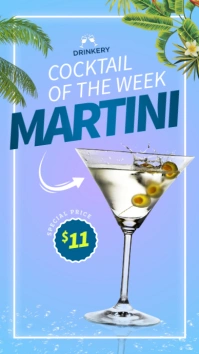 Blue Cocktail Instagram Story Image template