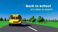 Blue Collage Back To School Promo Video Template – Exciting Welcome For Students And Teachers Digita Digital Display (16:9)