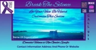 Blue Collage Break The Silence Against Domest Couverture d'événement Facebook template