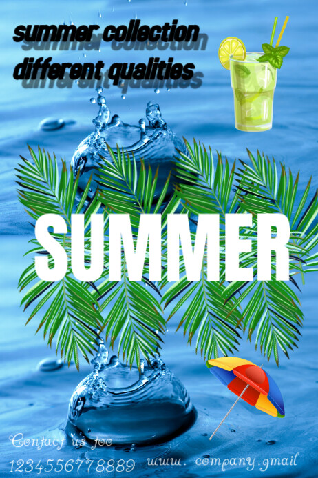 Blue Collage Design Style Poster Template | PosterMyWall