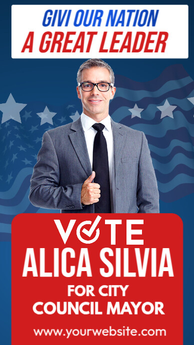Copy of Blue Collage Election Campaign Flyer Instagram Story | PosterMyWall