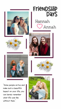 Blue Collage Friendship Day Instagram Story template