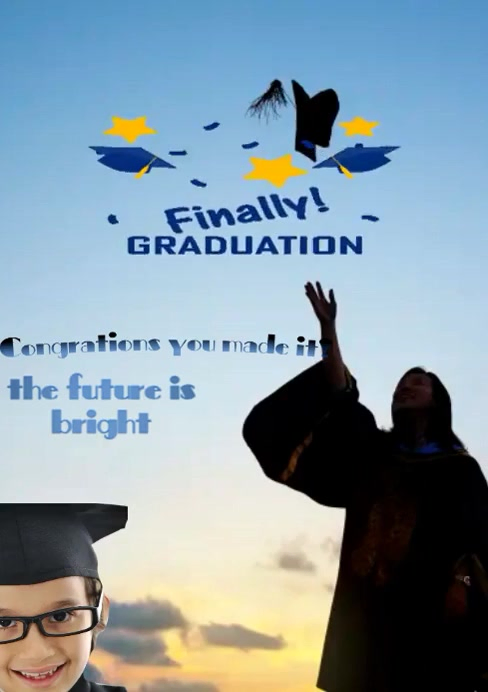 Blue Collage Graduation Graduate Congratulations Congrats Collage High ...