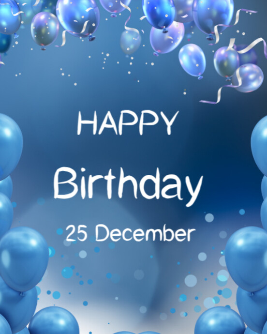 Plantilla de Blue Collage Happy Birthday Instagram Portrait | PosterMyWall