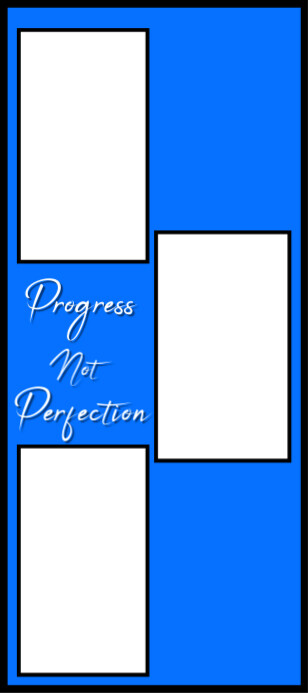 Blue Collage Photo Frame Karta reagałowa template