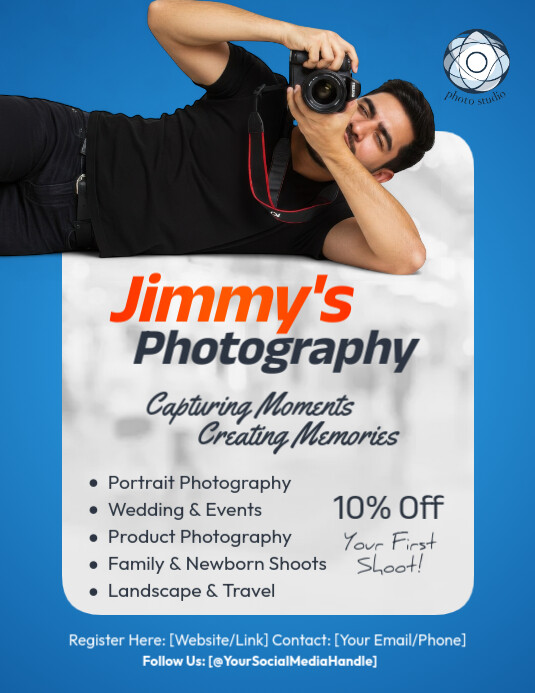 Blue Collage Photography Flyer (us Letter) template