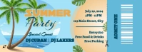 Blue Collage Summer Party Ticket Portada de Facebook template