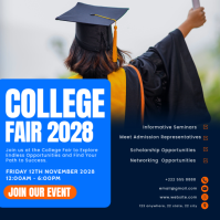 Blue College Fair Instagram Post template