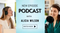BLUE COLOUR PODCAST YOUTUBE THUMBNAIL template
