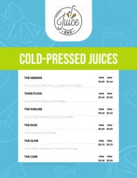 Blue Contemporary Price List Flyer template
