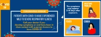 Blue Coronavirus Symptoms Facebook Cover template