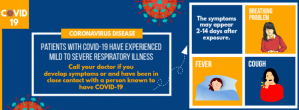 Blue Coronavirus Symptoms Facebook Cover Facebook-coverfoto template