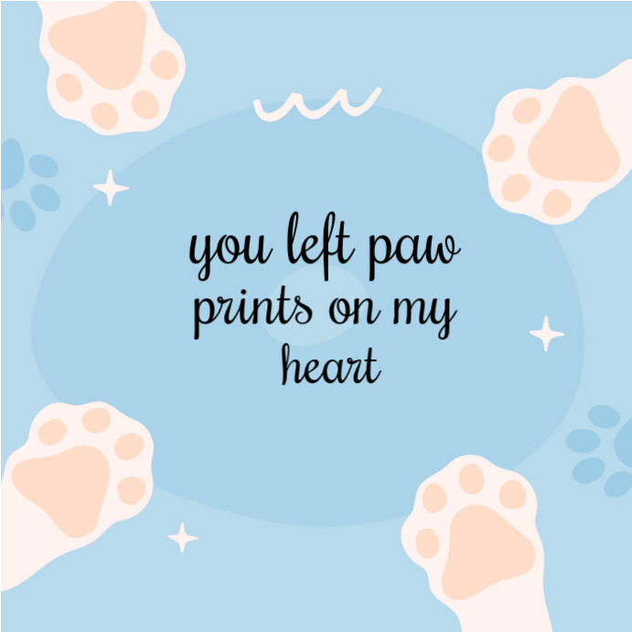 Plantilla de Blue Cute Illustrative Pet Love Quotes Instagram Post ...