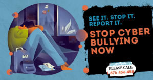 Black Cyberbullying Awareness Imagen Compartida en Facebook Template