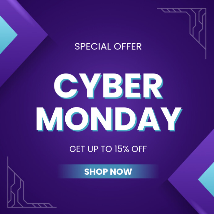 Copy of Blue Cyber Monday Instagram Post | PosterMyWall