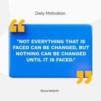 Blue Daily Motivation Free Instagram Post Square (1:1) template