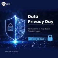Blue Data Privacy Day Square Template