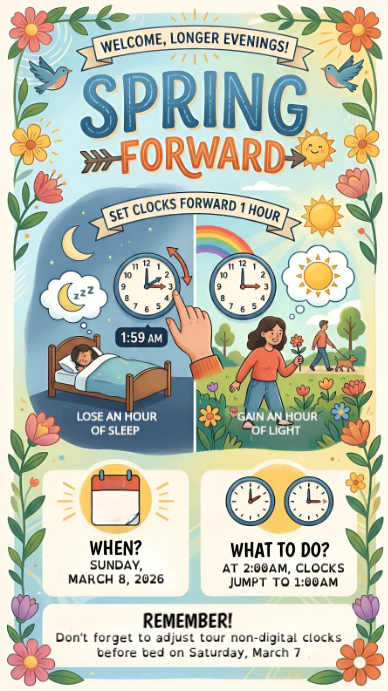 Daylight Saving Time Reminder Template | PosterMyWall