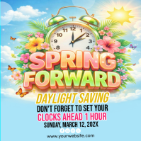 Daylight Saving Time Reminder Instagram Post Template | PosterMyWall