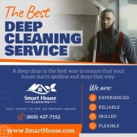 Blue Deep Cleaning Service Instagram Video Cuadrado (1:1) template