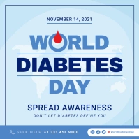 Blue Diabetes Day Instagram Image template