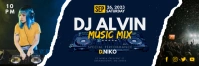 Blue Disco Female DJ Email Header Template
