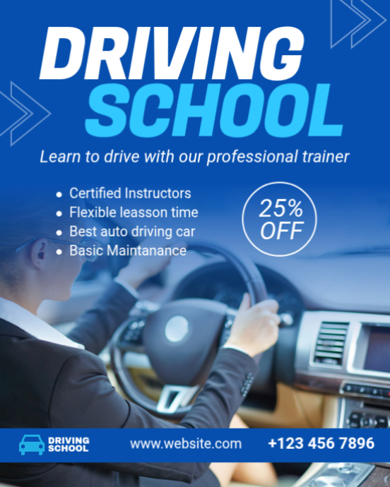 Driving School Promotion Template | PosterMyWall