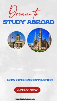 Blue Dynamic Frames Study Abroad Mobile video Ekran reklamowy (9:16) template