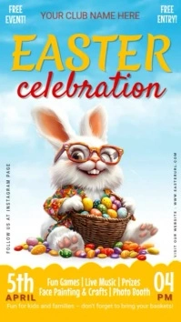 Blue Easter Egg Hunt Instagram Story template