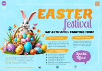 Blue Easter Market A5 template