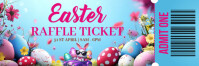 Blue Easter Raffle Ticket Banner 2' × 6' template