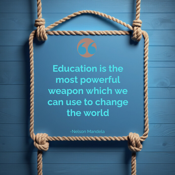 Blue education quote template | PosterMyWall