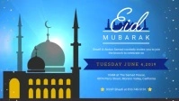 Blue Invitation Eid Mubarak Video template