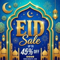 Blue Eid Sale Instagram Post template