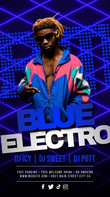 Blue/electro Copy of Blue Electro Club | PosterMyWall