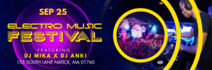 Blue Electro Music Fest Email Header Template