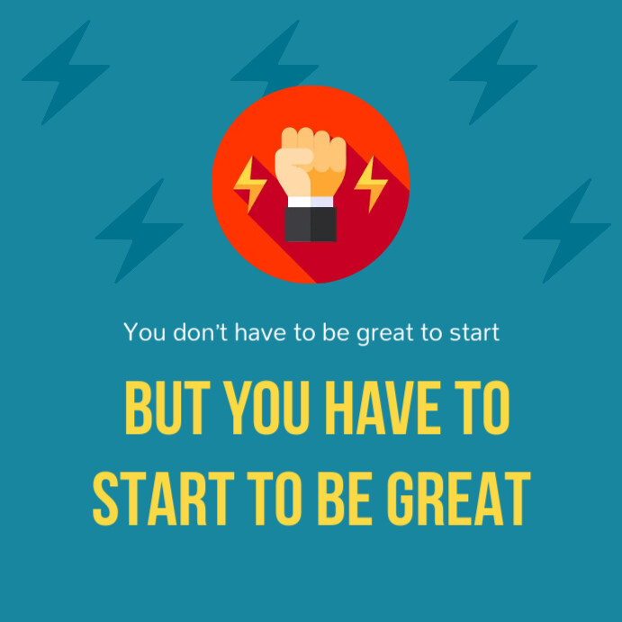 Blue encouragement design for students Wpis na Instagrama template