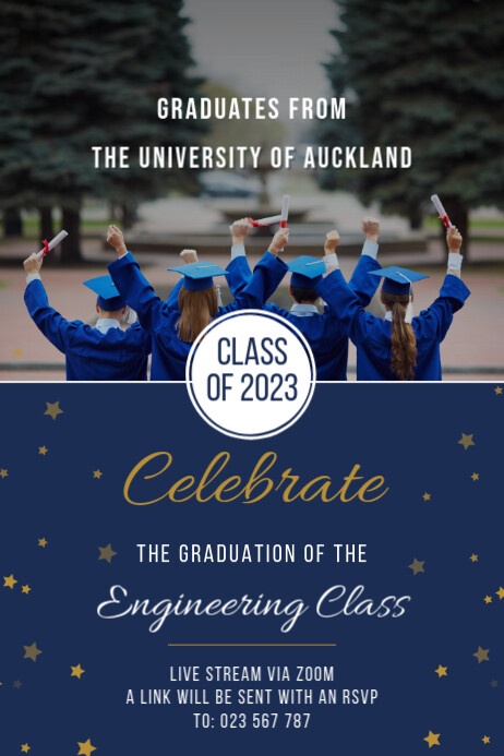 Copy of Blue engineers graduation banner | PosterMyWall