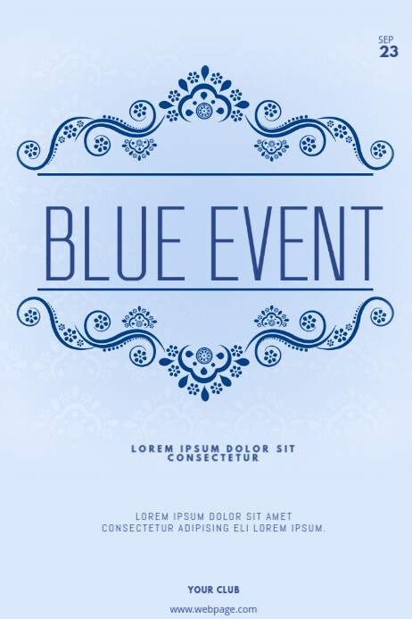 Event Advertisement. Blue Blue Event FLyer TEmplate | PosterMyWall