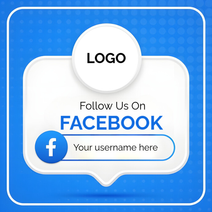 Copy of Blue Facebook Icon Instagram Post | PosterMyWall