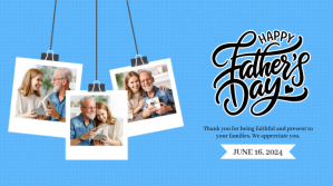 Blue Father's Day Wish Digital Display (16:9) template