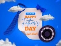 Blue  Father`s Day , Happy Father`s Day Yard Sign template