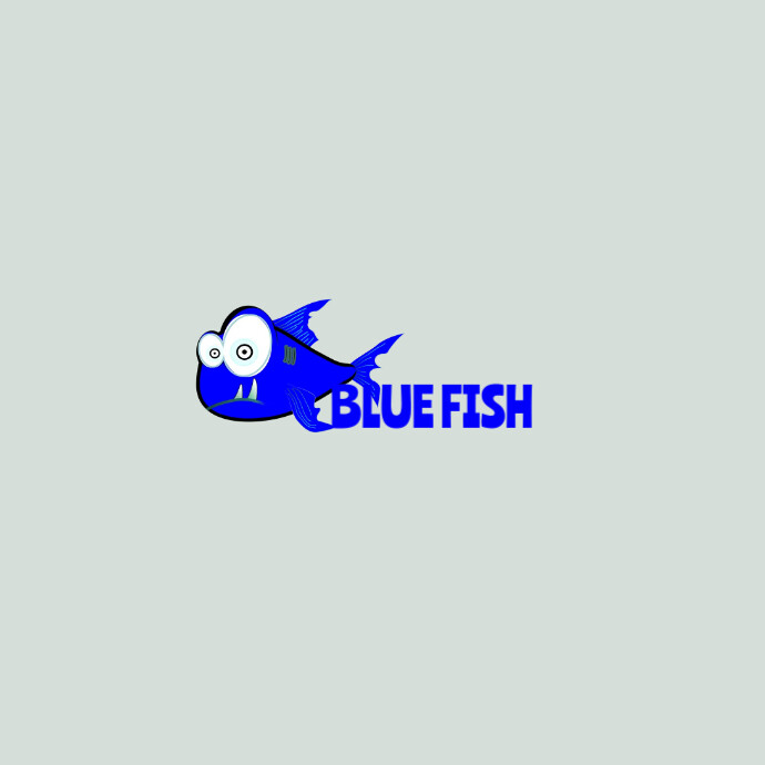 Blue Fish Logo Design Blou Vis Logo's templaat | PosterMyWall